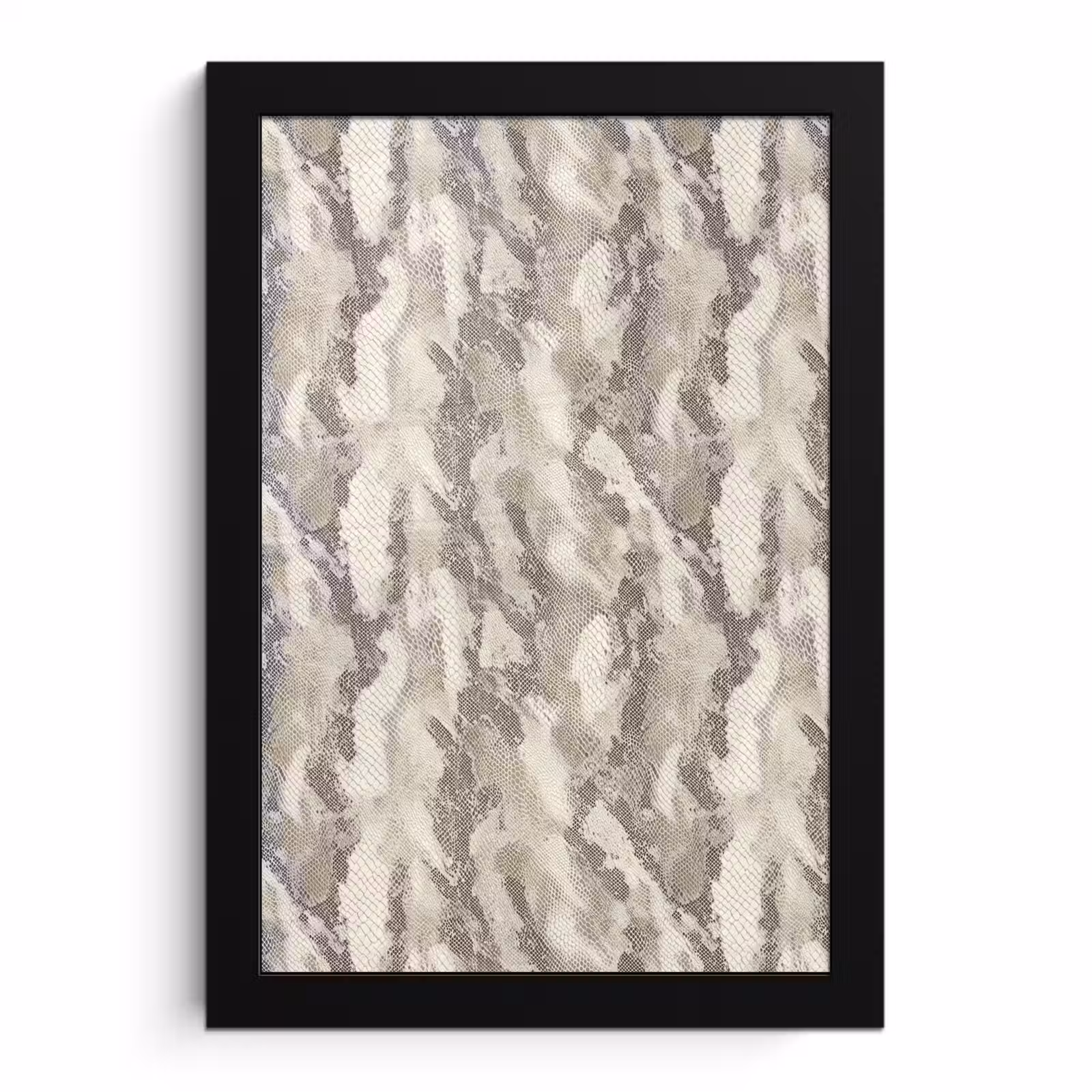 Poster met lijst - Slang - Patroon - Taupe — 1