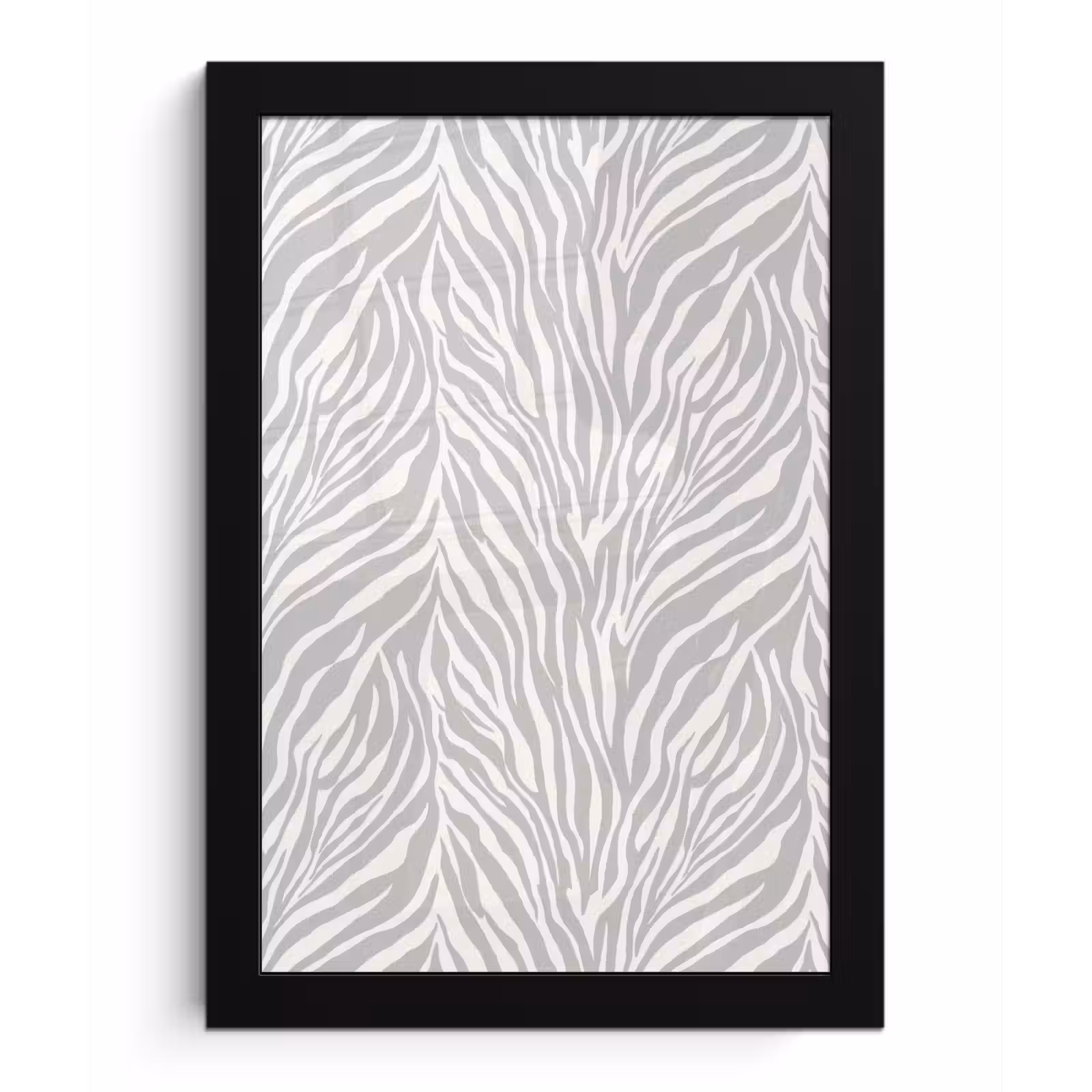 Poster met lijst - Zebra - Motief - Grijs — 1