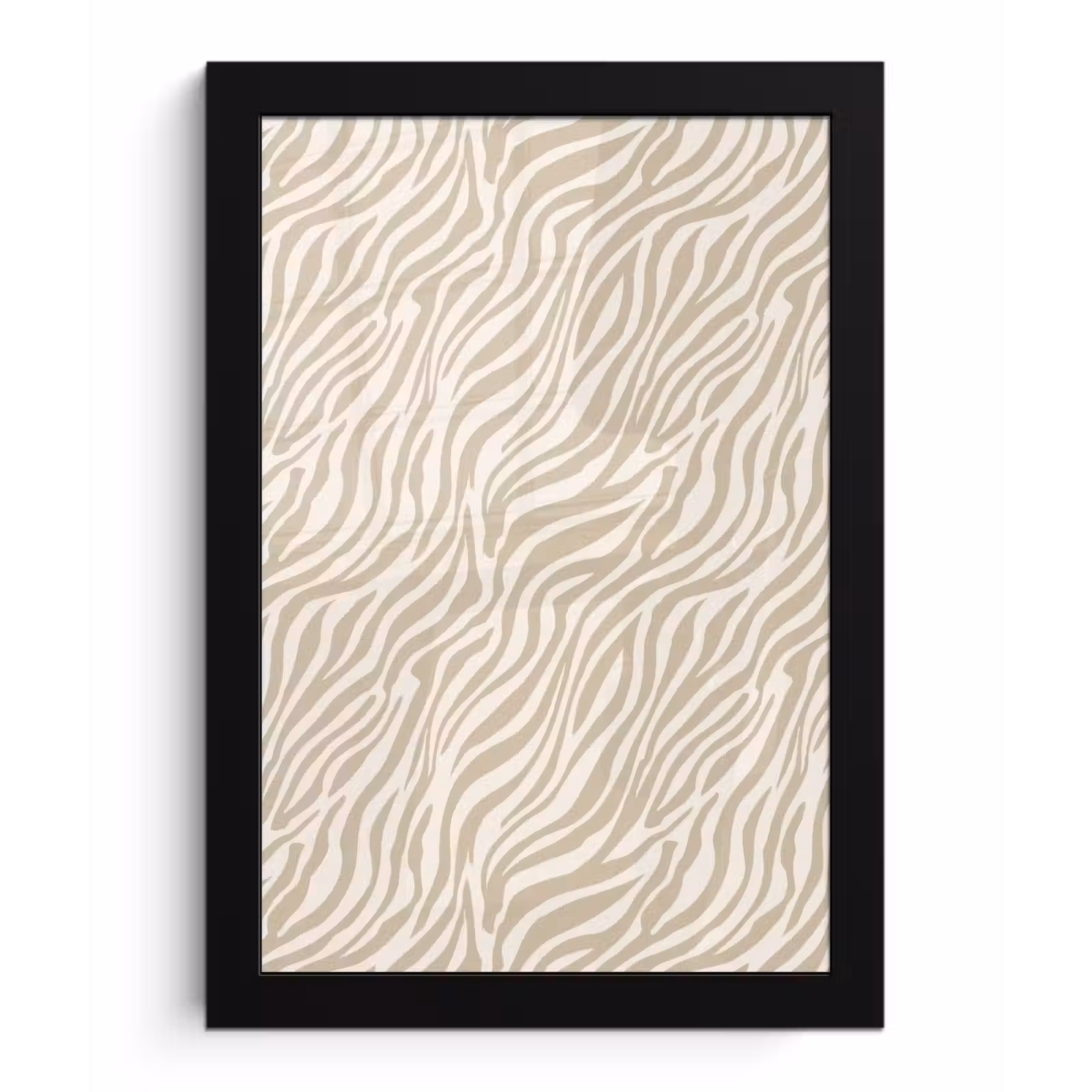 Poster met lijst - Zebra - Patroon - Beige — 1