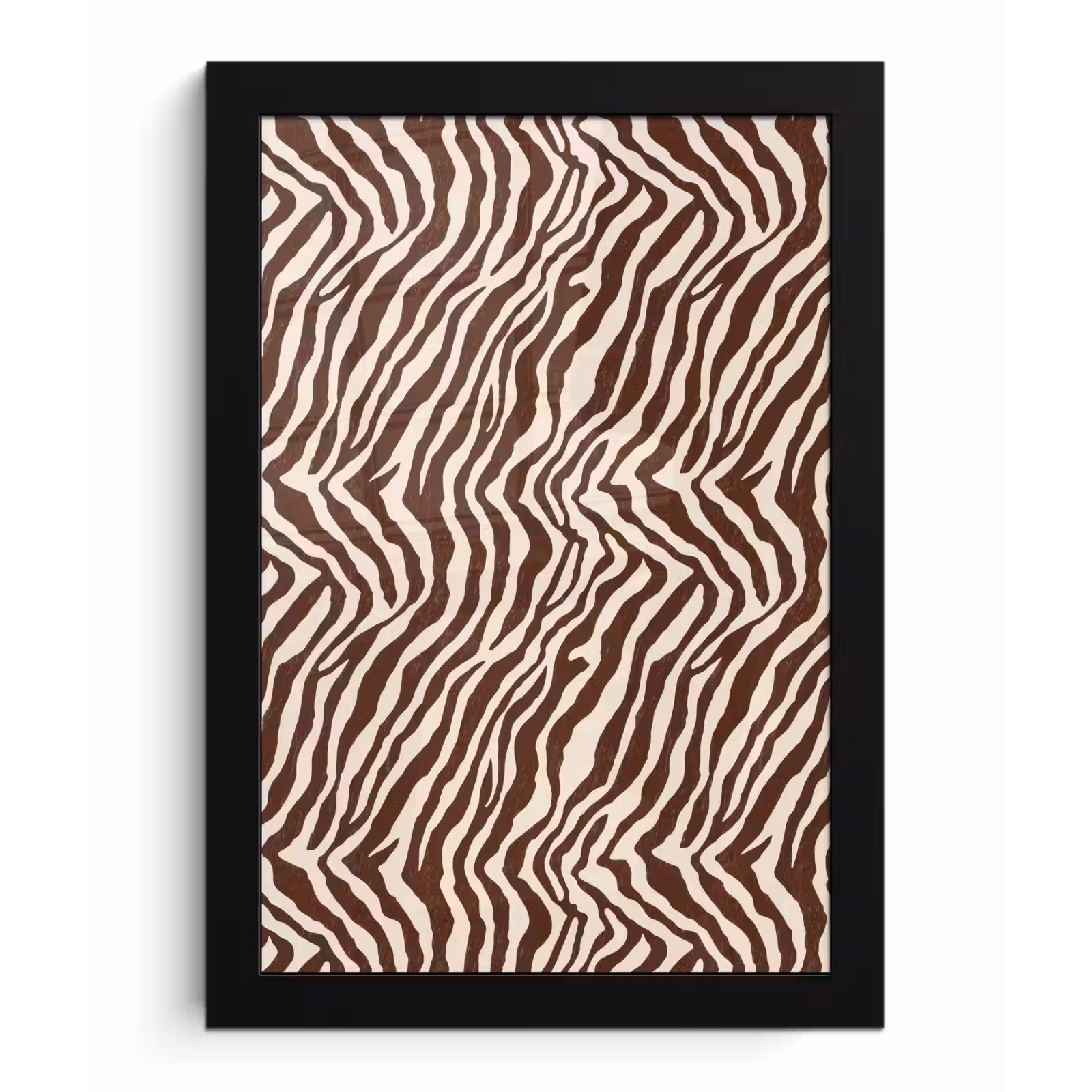 Poster met lijst - Zebra - Patroon - Zwart - Wit — 1