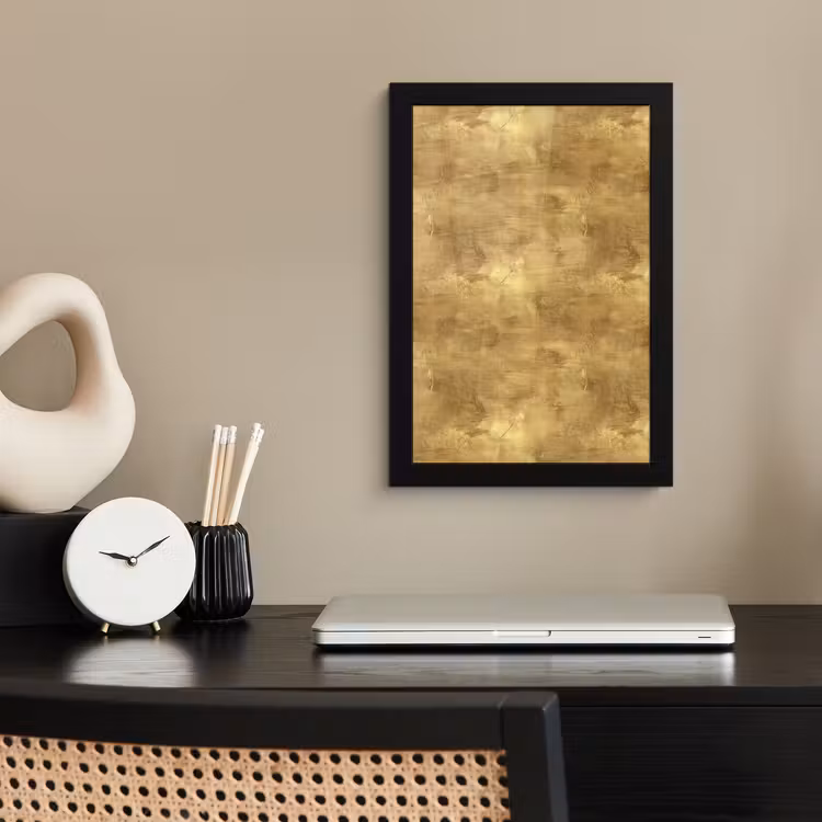 Poster met lijst - Industrieel - Textuur - Goud — 3