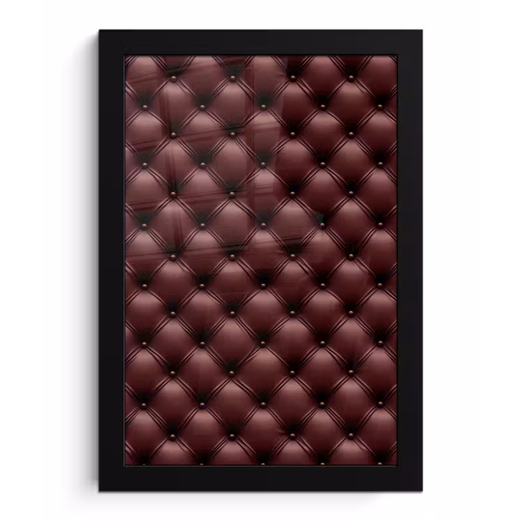 Poster met lijst - Leer - Patroon - Bordeaux — 1
