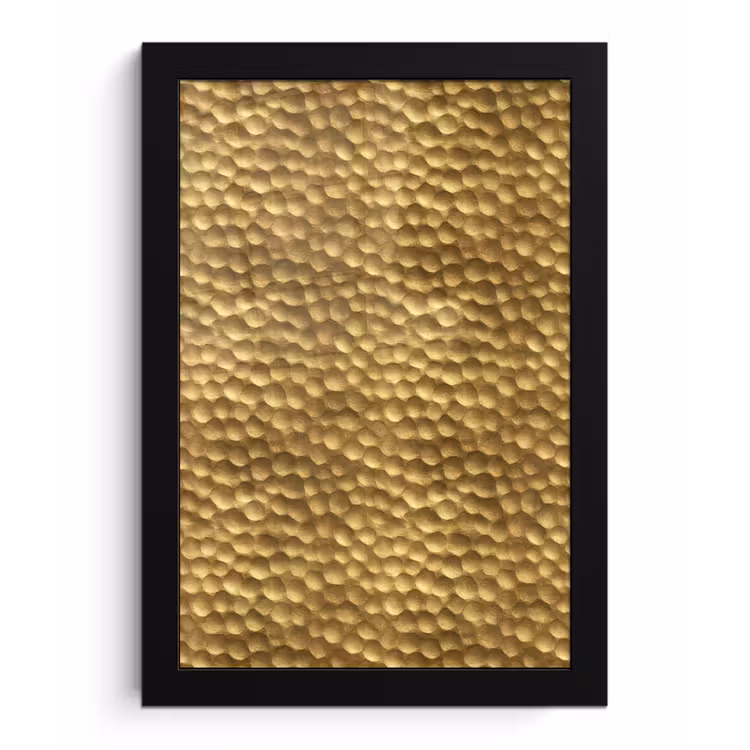 Poster met lijst - Metaal - Dynamisch - Goud — 1