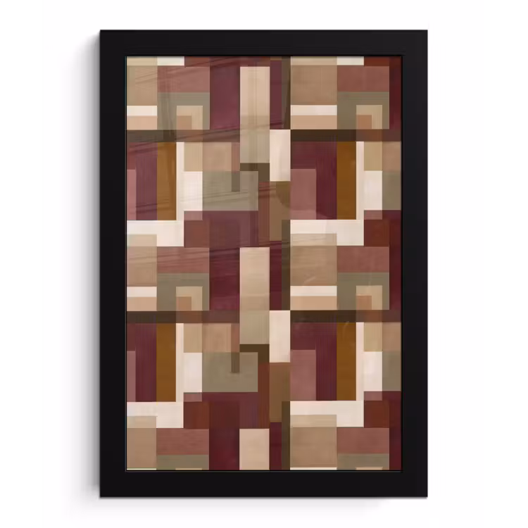 Poster met lijst - Modern - Geometrie - Kleurrijk — 1
