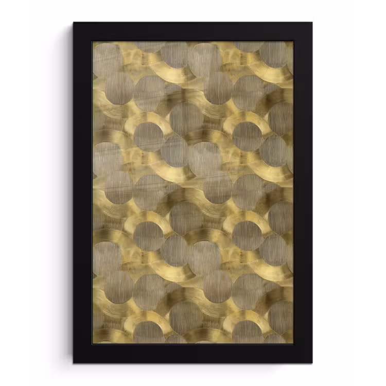 Poster met lijst - Modern - Geometrisch - Goud — 1