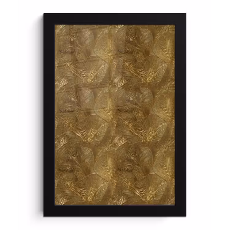 Poster met lijst - Organisch - Lijnen - Goud — 1