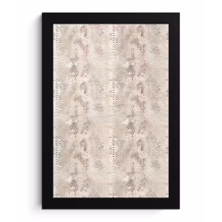 Poster met lijst - Slang - Patroon - Beige — 1