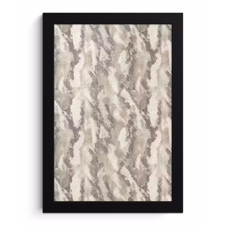 Poster met lijst - Slang - Patroon - Taupe — 1