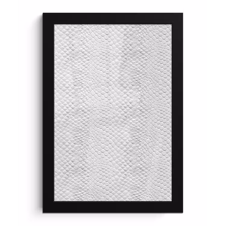 Poster met lijst - Slang - Patroon - Wit — 1