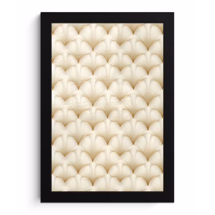 Poster met lijst - Waaier - Motief - Goud — 1