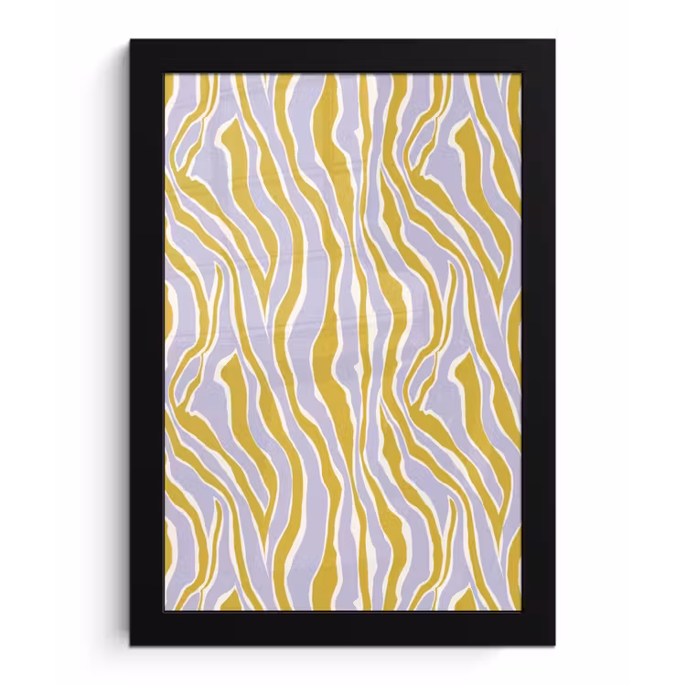 Poster met lijst - Zebra - Modern - Meerkleurig — 1
