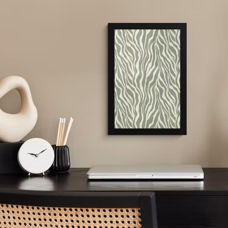 Poster met lijst - Zebra - Motief - Groen — 3