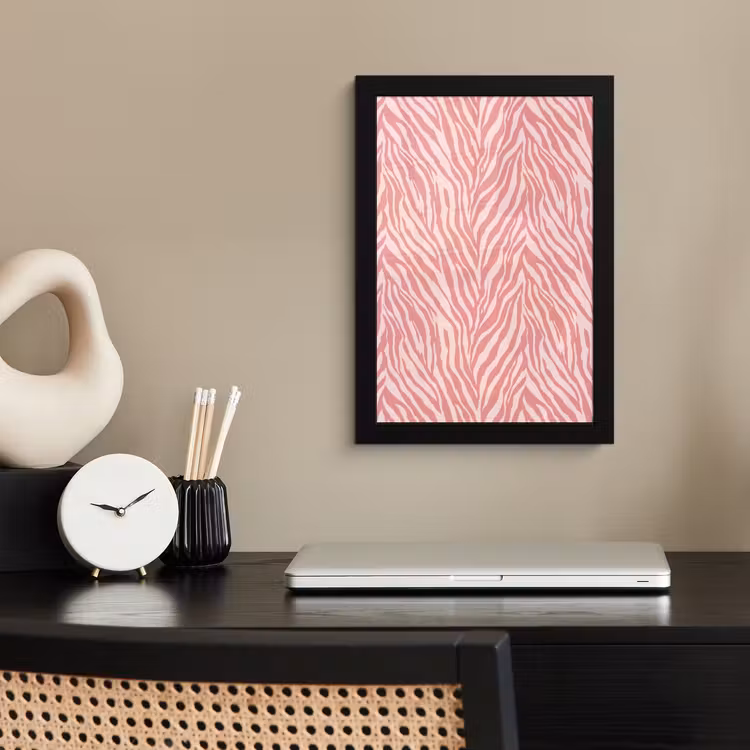 Poster met lijst - Zebra - Print - Roze — 3