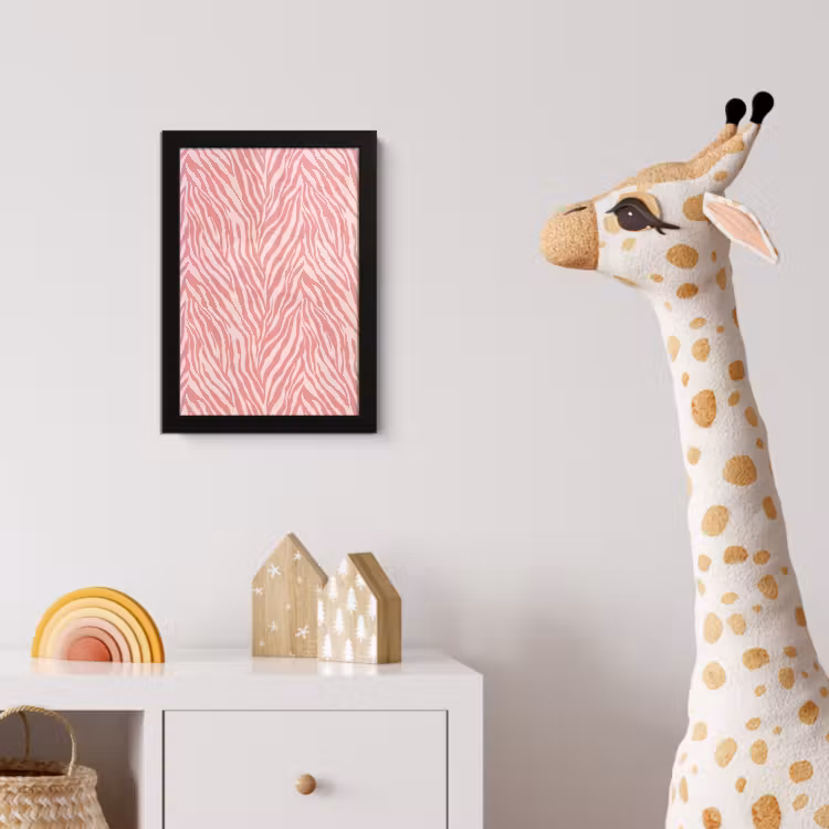 Poster met lijst - Zebra - Print - Roze — 5