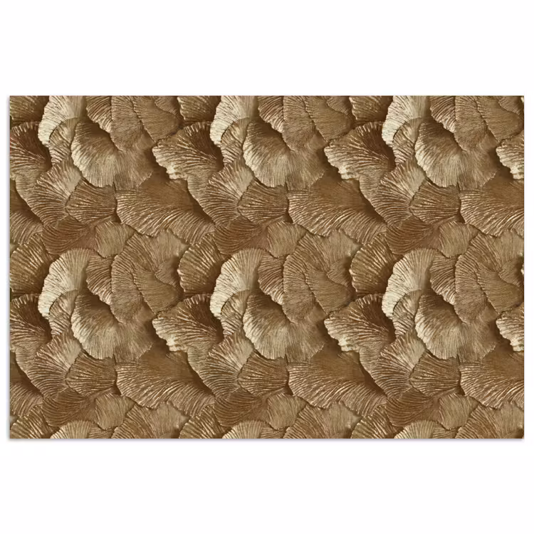 Poster - Organisch - Patroon - Bladeren - Goud — 1