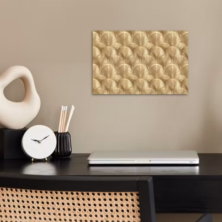 Poster - Patroon - Waaier - Goud — 2