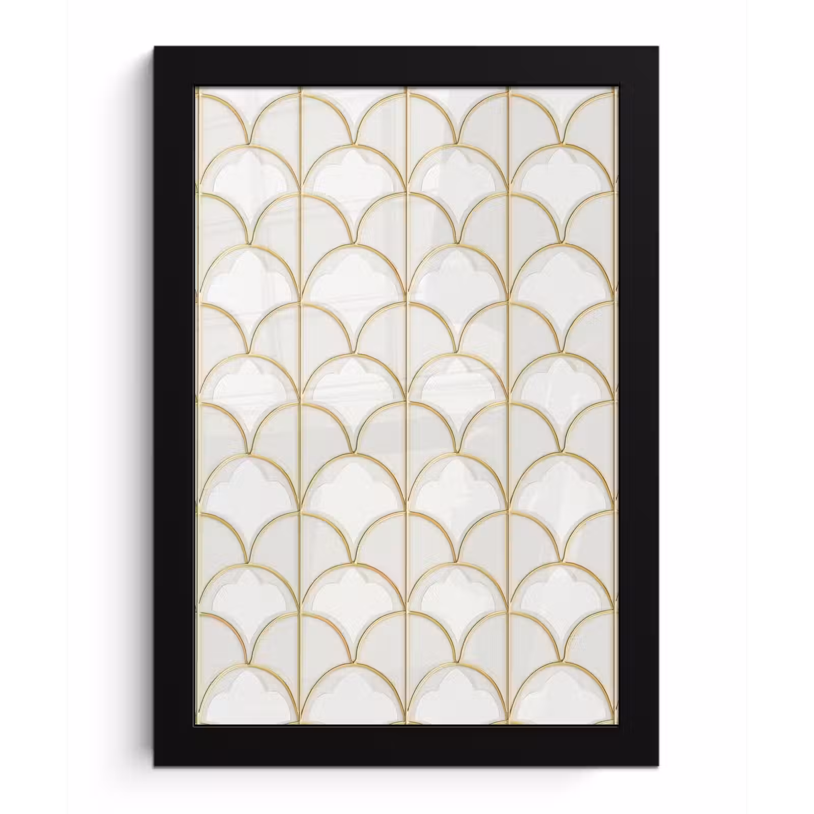 Poster met lijst - Mozaïek - Bogen - Goud — 1