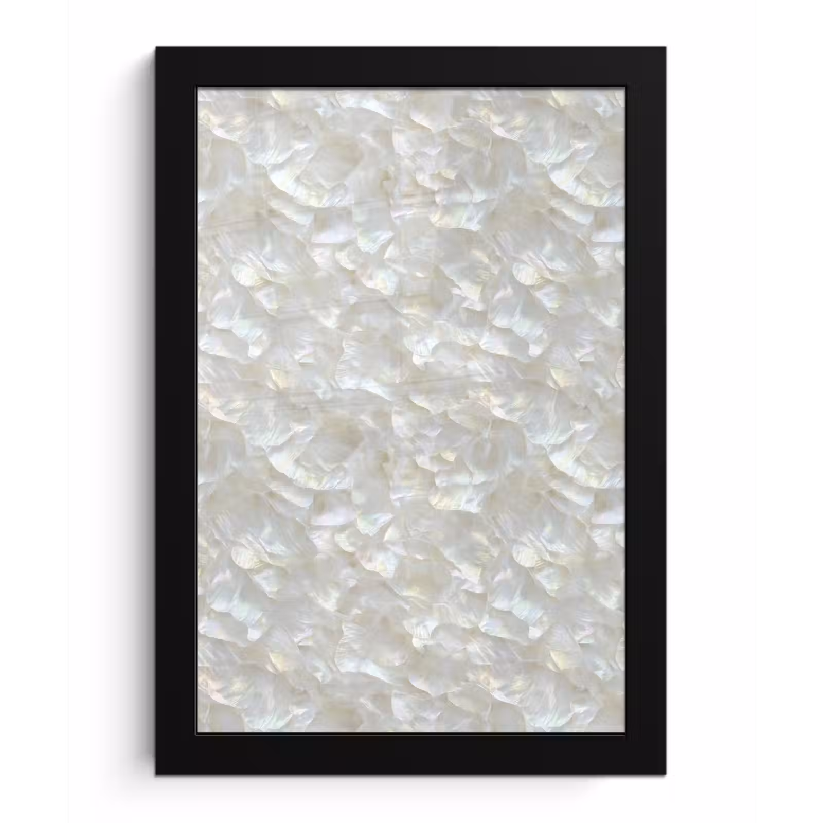 Poster met lijst - Parelmoerglans - Wit - Schelp — 1