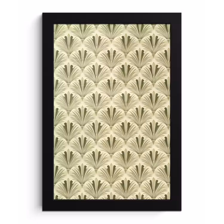 Poster met lijst - Klassiek - Waaier - Groen — 1