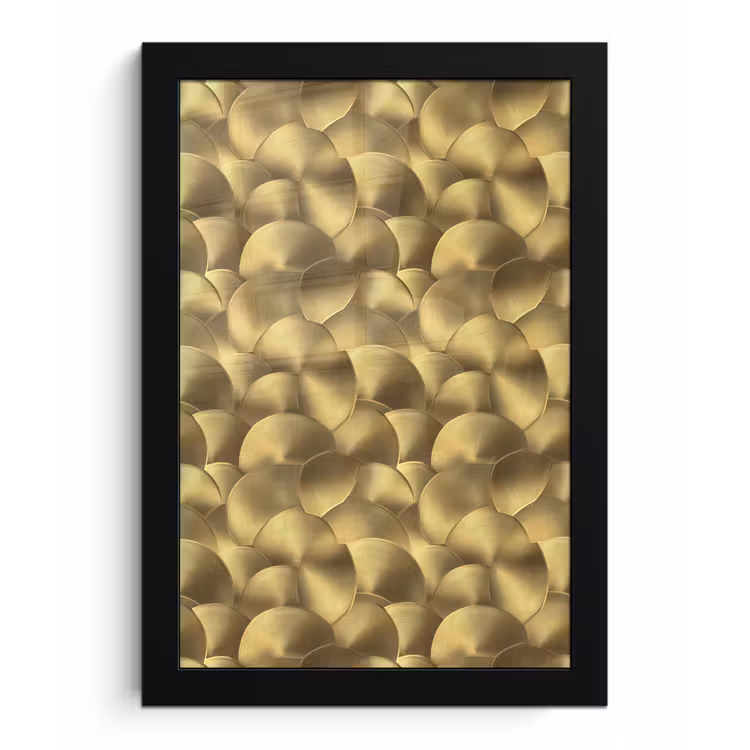 Poster met lijst - Modern - Cirkel - Goud — 1