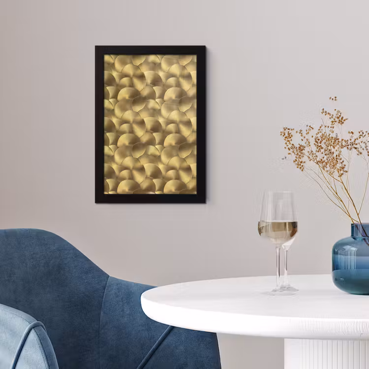 Poster met lijst - Modern - Cirkel - Goud — 2