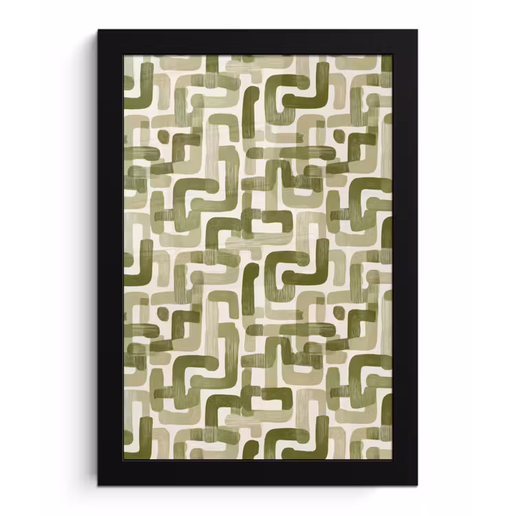 Poster met lijst - Modern - Grafisch - Groen — 1