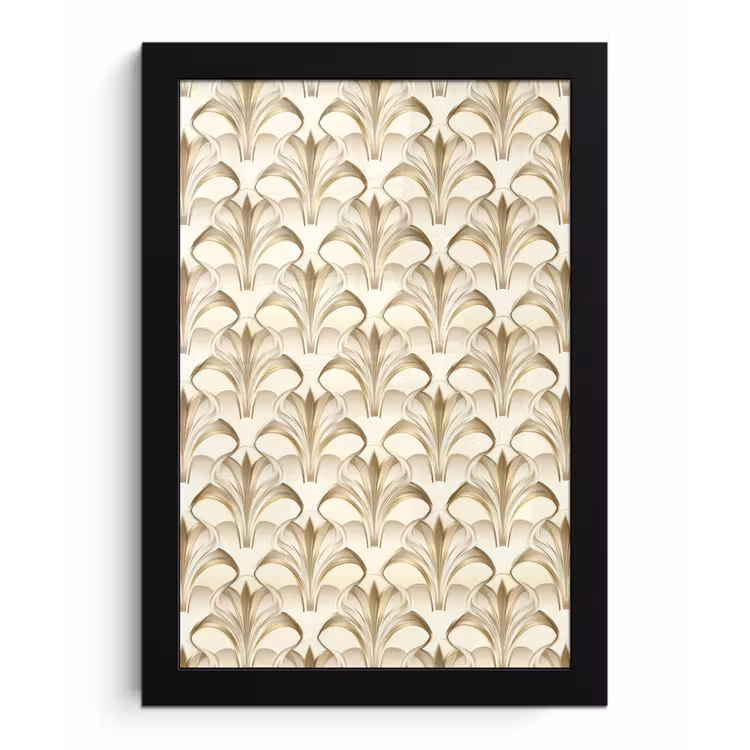 Poster met lijst - Ornament - Barok - Goud — 1