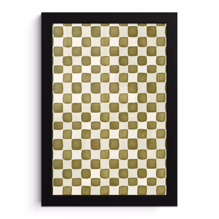 Poster met lijst - Schaak - Patroon - Groen — 1