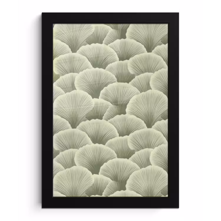 Poster met lijst - Waaier - Blad - Groen — 1