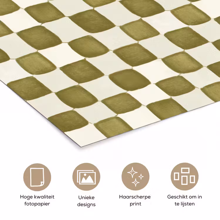 Poster - Schaak - Patroon - Groen — 5