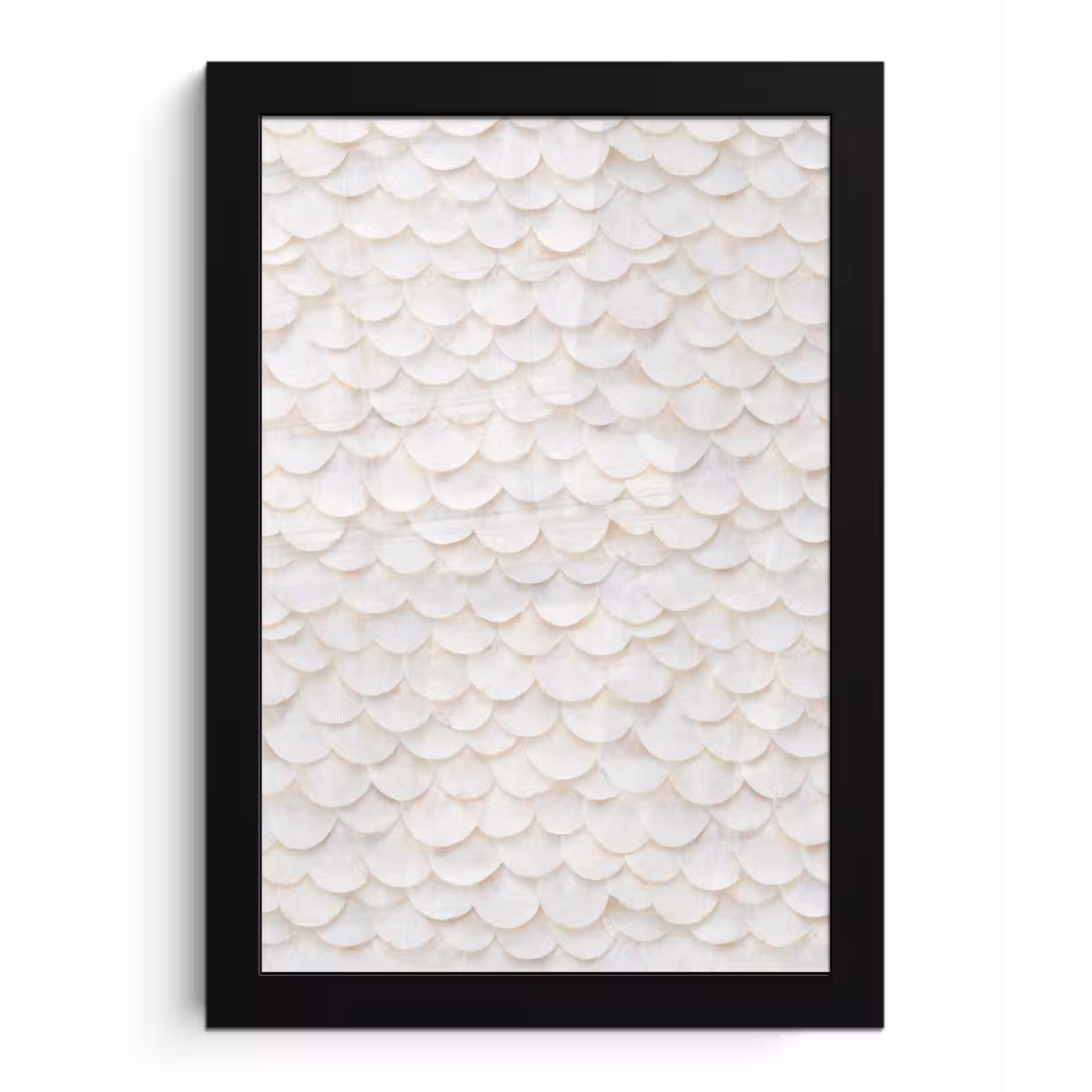 Poster met lijst - Schubben - Wit - Elegant — 1