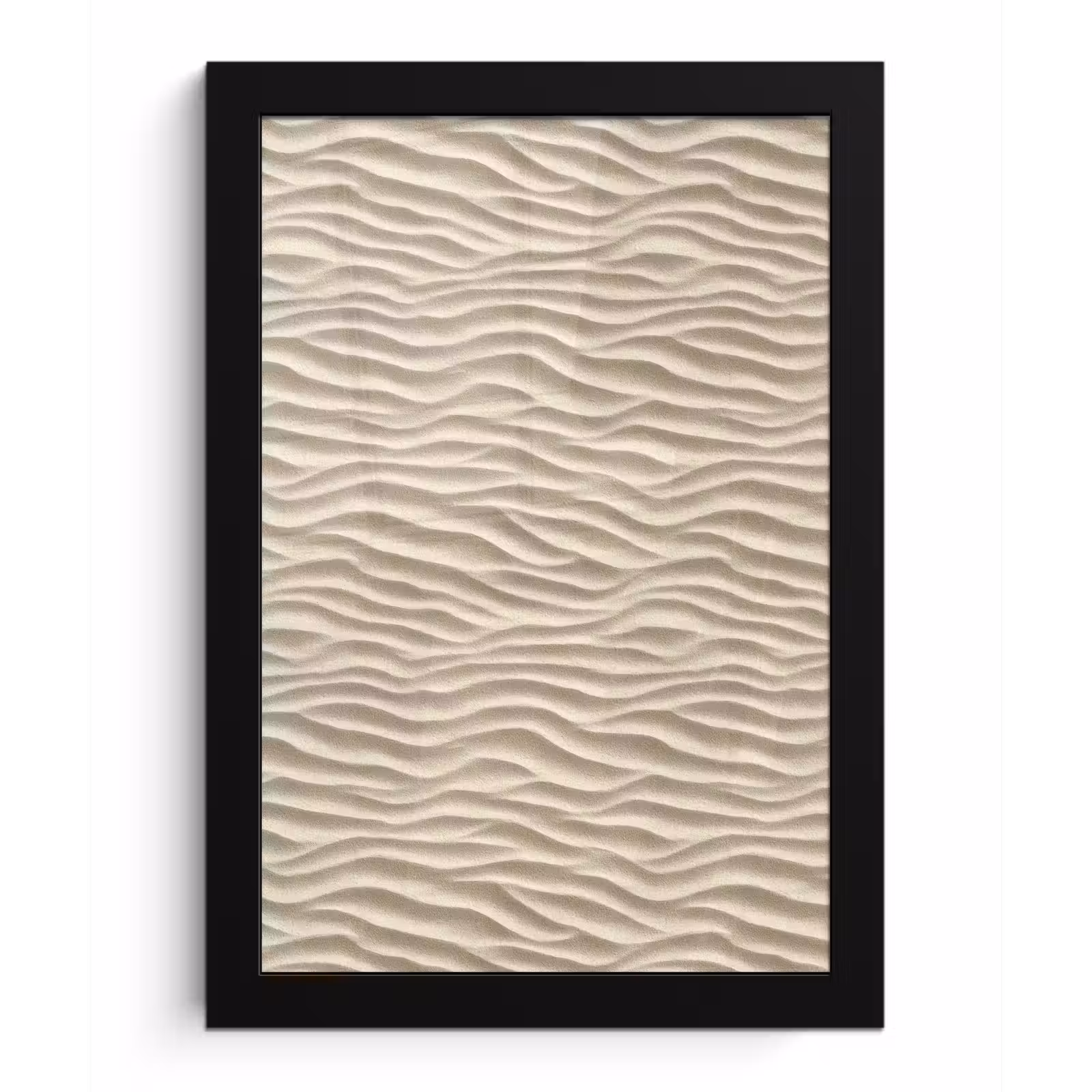 Poster met lijst - Zand - Golven - Beige — 1