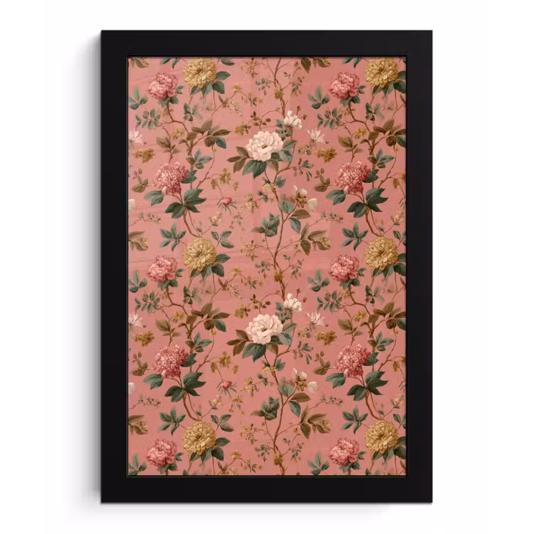 Poster met lijst - Klassiek - Botanisch - Roze — 1