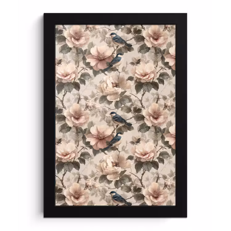 Poster met lijst - Klassiek - Vogels - Kleurrijk — 1