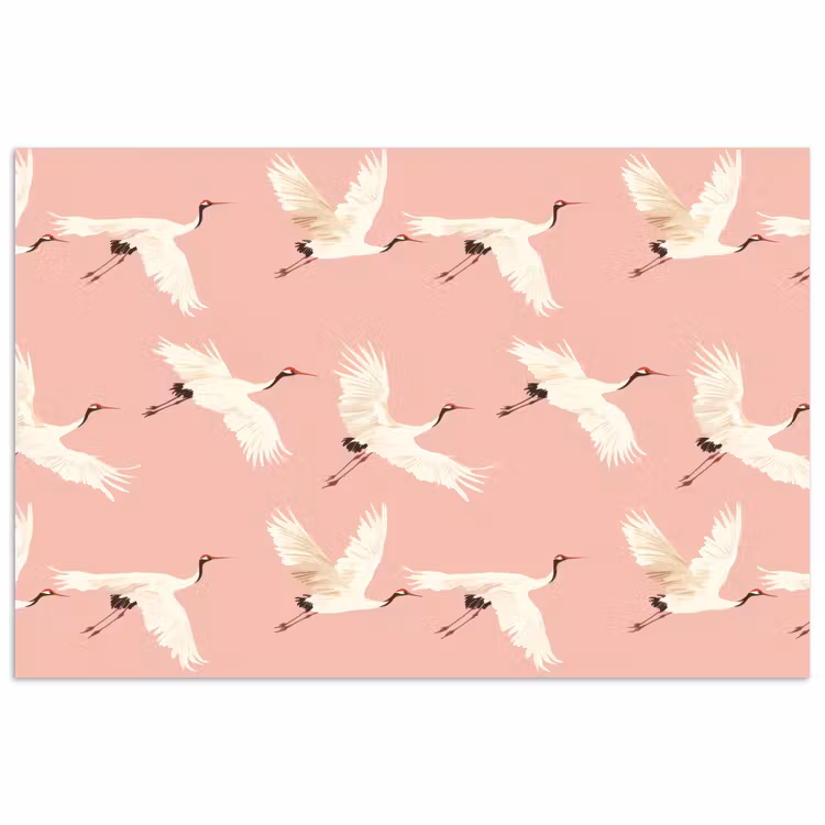 Poster - Modern - Kraanvogels - Roze — 1