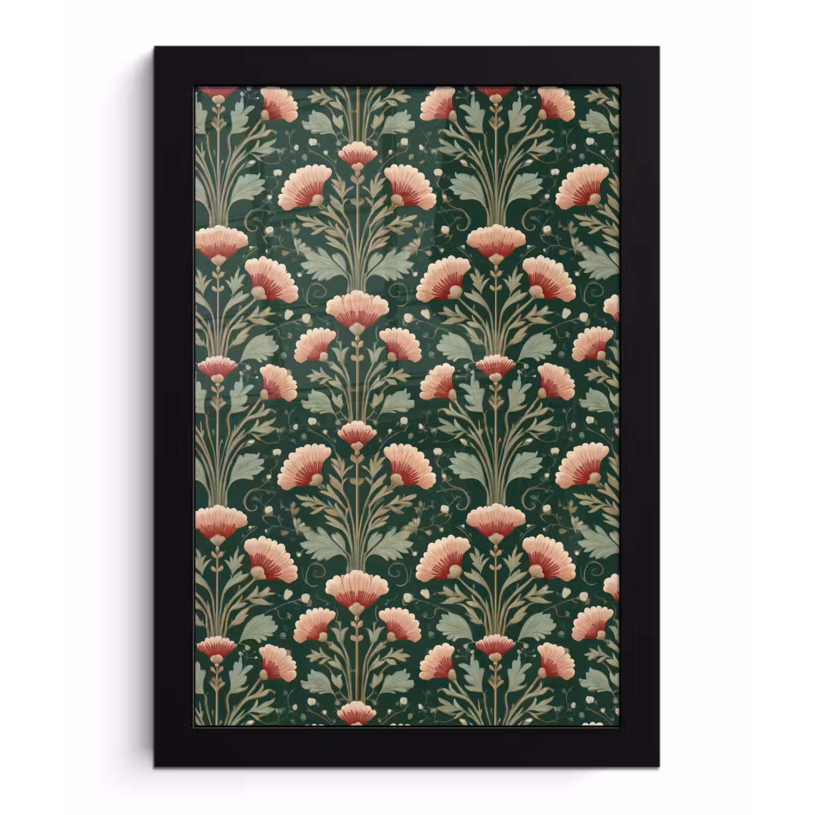 Poster met lijst - Patroon - Botanisch - Kleurrijk — 1
