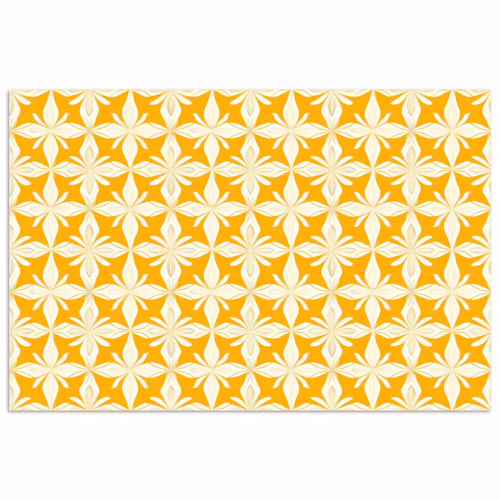 Poster - Patroon - Retro - Geel — 1