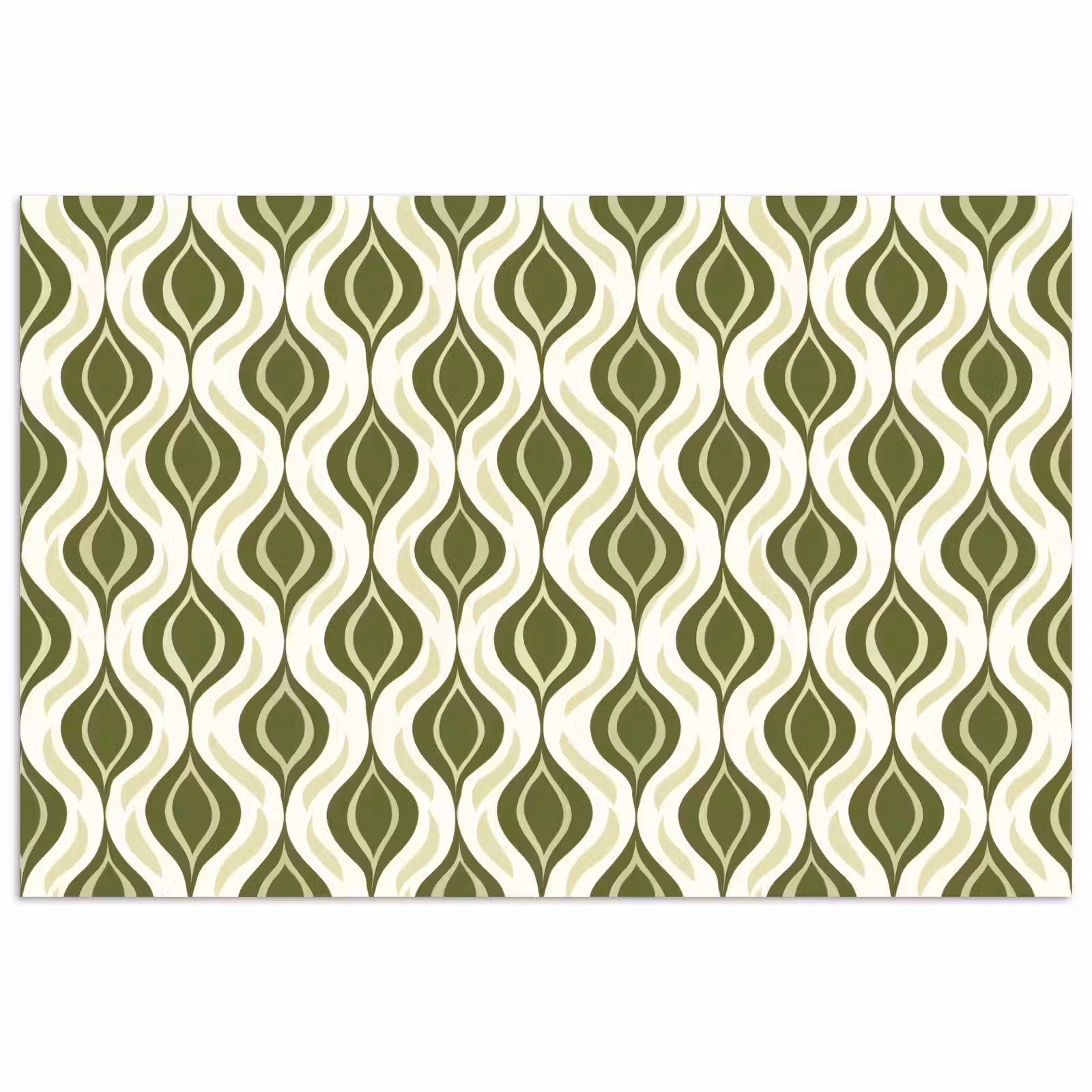 Poster - Patroon - Retro - Groen — 1