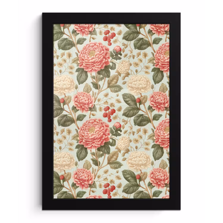Poster met lijst - Klassiek - Botanisch - Veelkleurig — 1