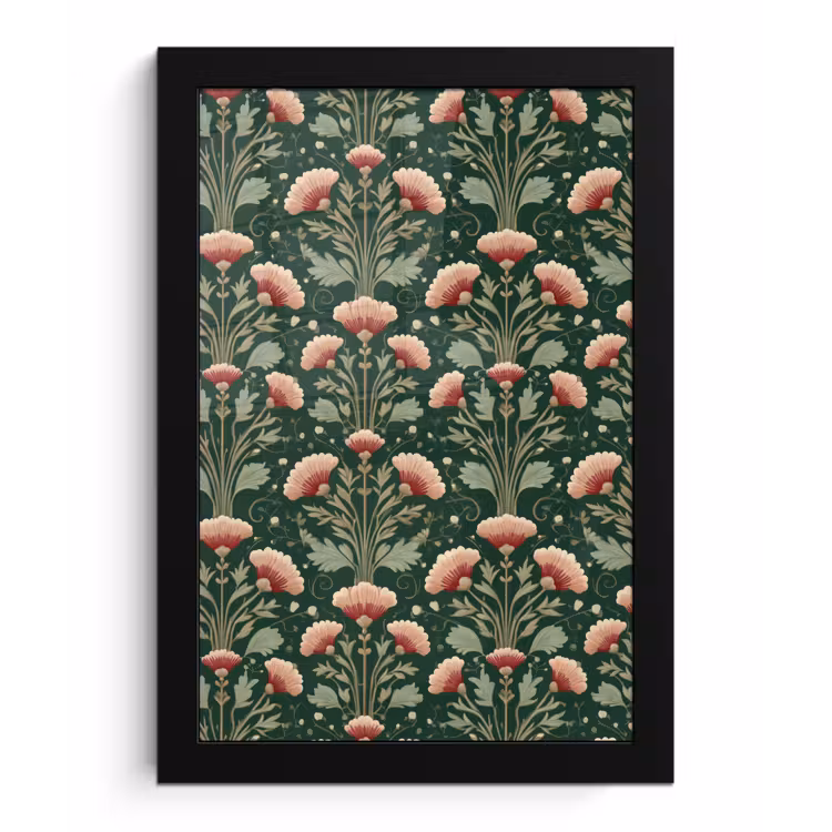 Poster met lijst - Patroon - Botanisch - Kleurrijk — 1