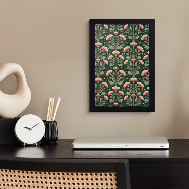 Poster met lijst - Patroon - Botanisch - Kleurrijk — 3