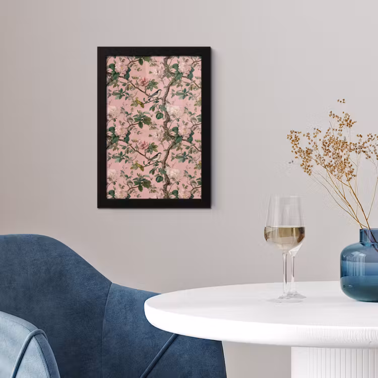 Poster met lijst - Pioenrozen - Botanisch - Vogel — 2