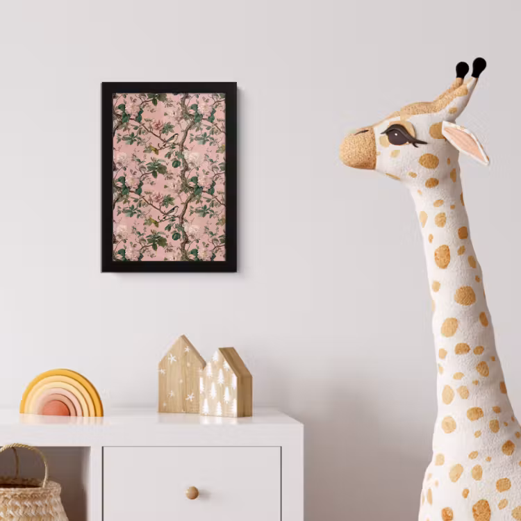 Poster met lijst - Pioenrozen - Botanisch - Vogel — 5