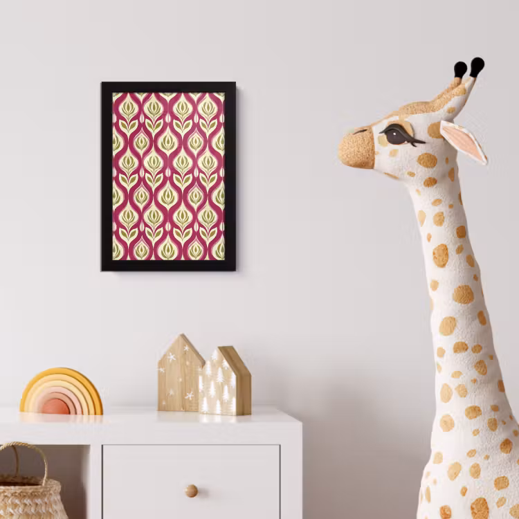 Poster met lijst - Retro - Floraal - Paars — 5