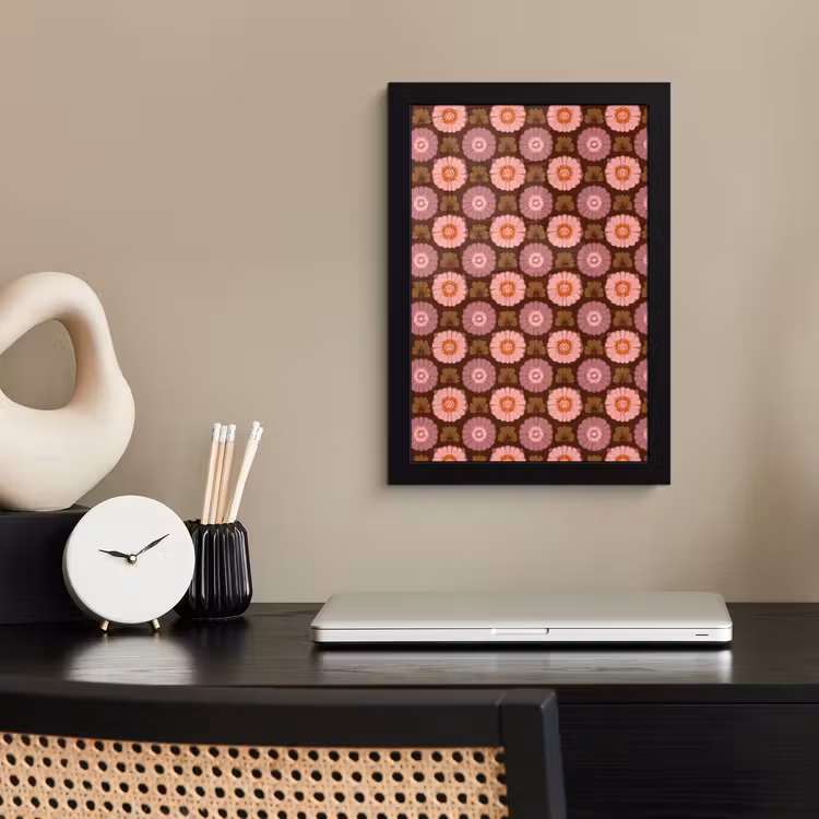 Poster met lijst - Retro - Madelief - Roze — 3