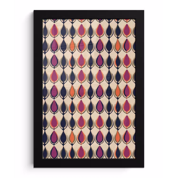 Poster met lijst - Vintage - Retro - Kleurrijk — 1