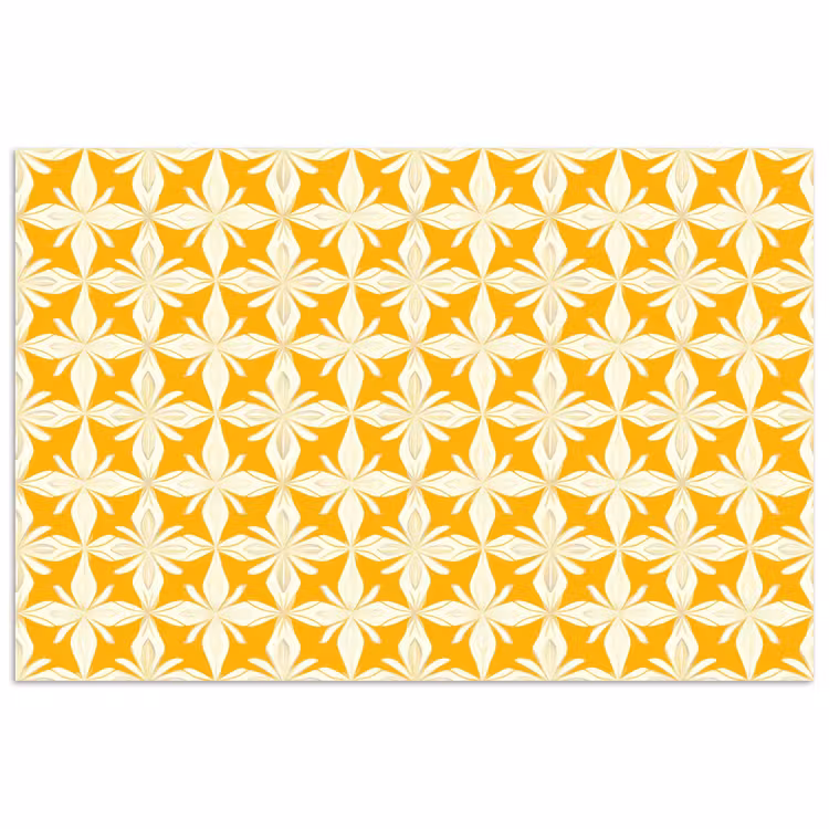Poster - Patroon - Retro - Geel — 1