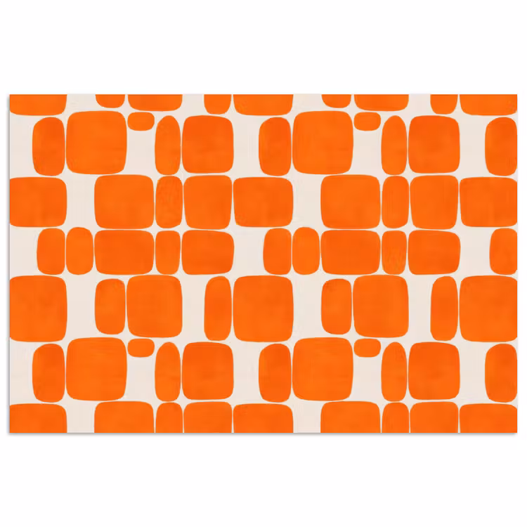 Poster - Patroon - Retro - Oranje — 1