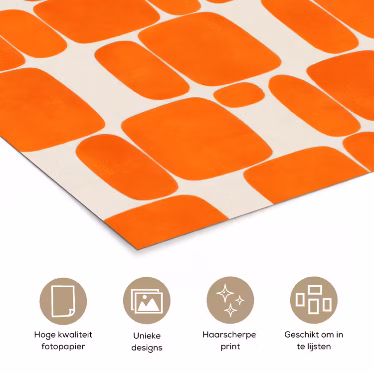 Poster - Patroon - Retro - Oranje — 5