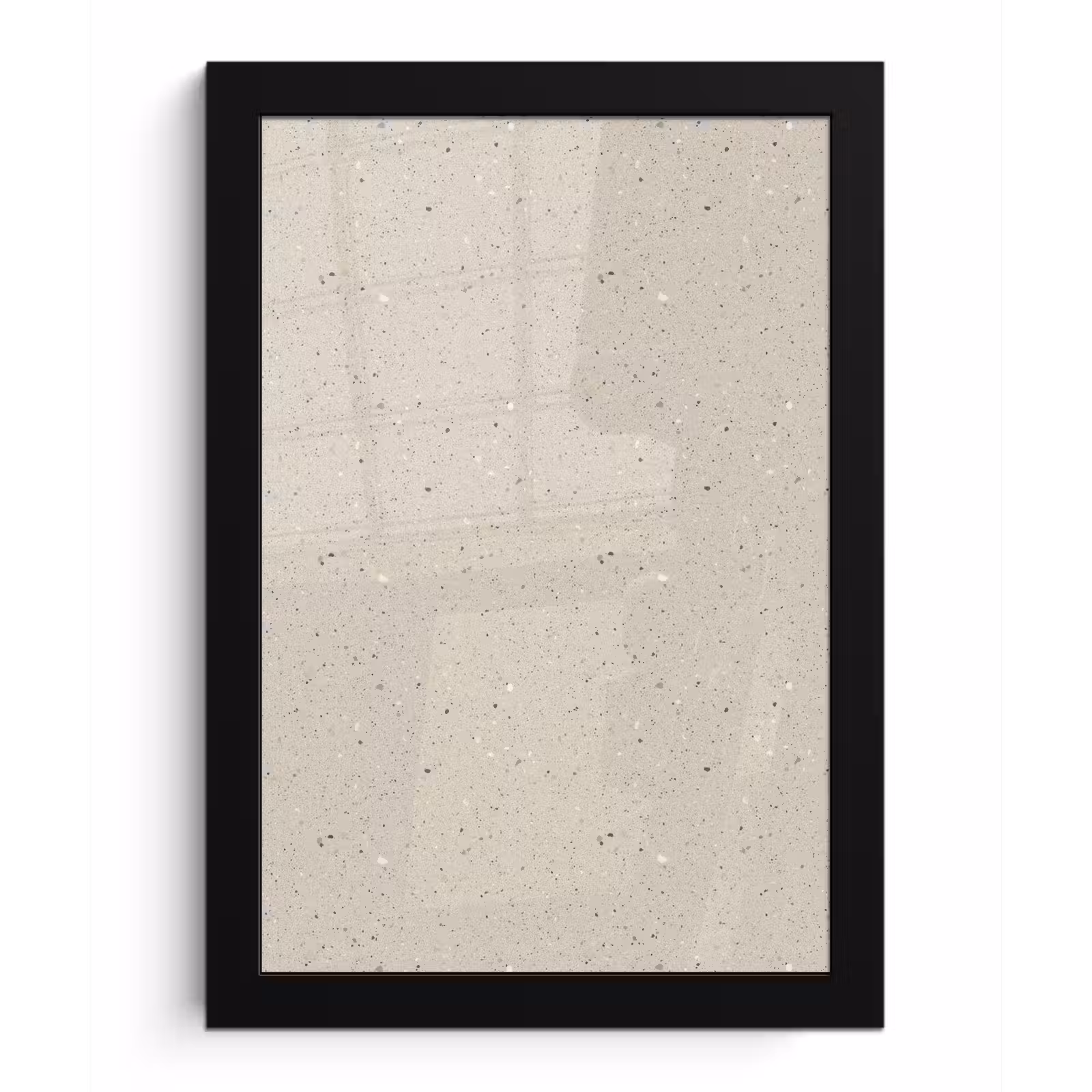 Poster met lijst - Lichtbeige - Terrazzo - Grijs — 1